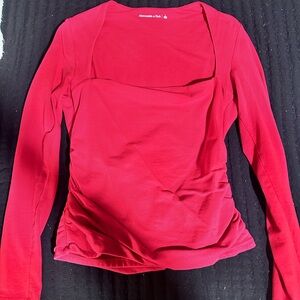 Abercrombie & Fitch, Size large, red long sleeved top